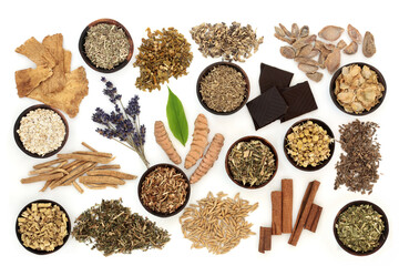 Nervine natural food collection for reducing anxiety and stress, balances the nervous system....