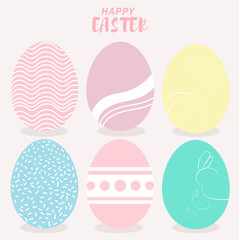 set of easter eggs illustration