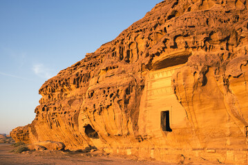 Nabataean tombs in Maidan Saleh near Al Ula in Saudi Arabia