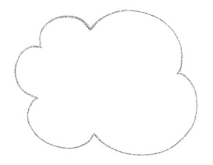 Hand-painted speech bubbles silver