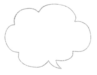 Hand-painted speech bubbles silver