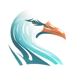 albatross head vector