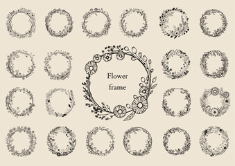 Cute floral and botanical, leaf frame of cutout style. Vector data embellishments to decorate message cards sent for weddings and birthdays.