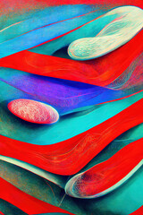 Abstract painting color texture. Modern futuristic pattern, loseup of the painting. Generative AI