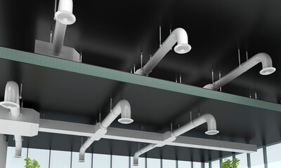 ventilation system on the ceiling