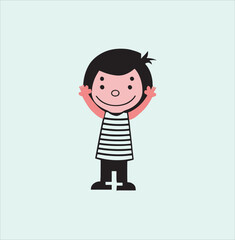 Avatar vector art work of girl kid.