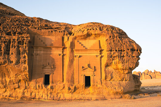 Nabataean tombs in Maidan Saleh near Al Ula in Saudi Arabia