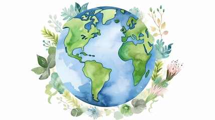 Naklejka premium earth day illustration. concept of preservation and protection. generative ai
