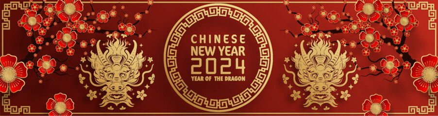 Happy chinese new year 2024 year of the chinese dragon zodiac