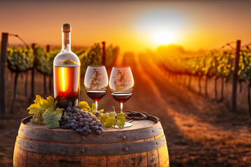 Fototapeta premium still life with wine