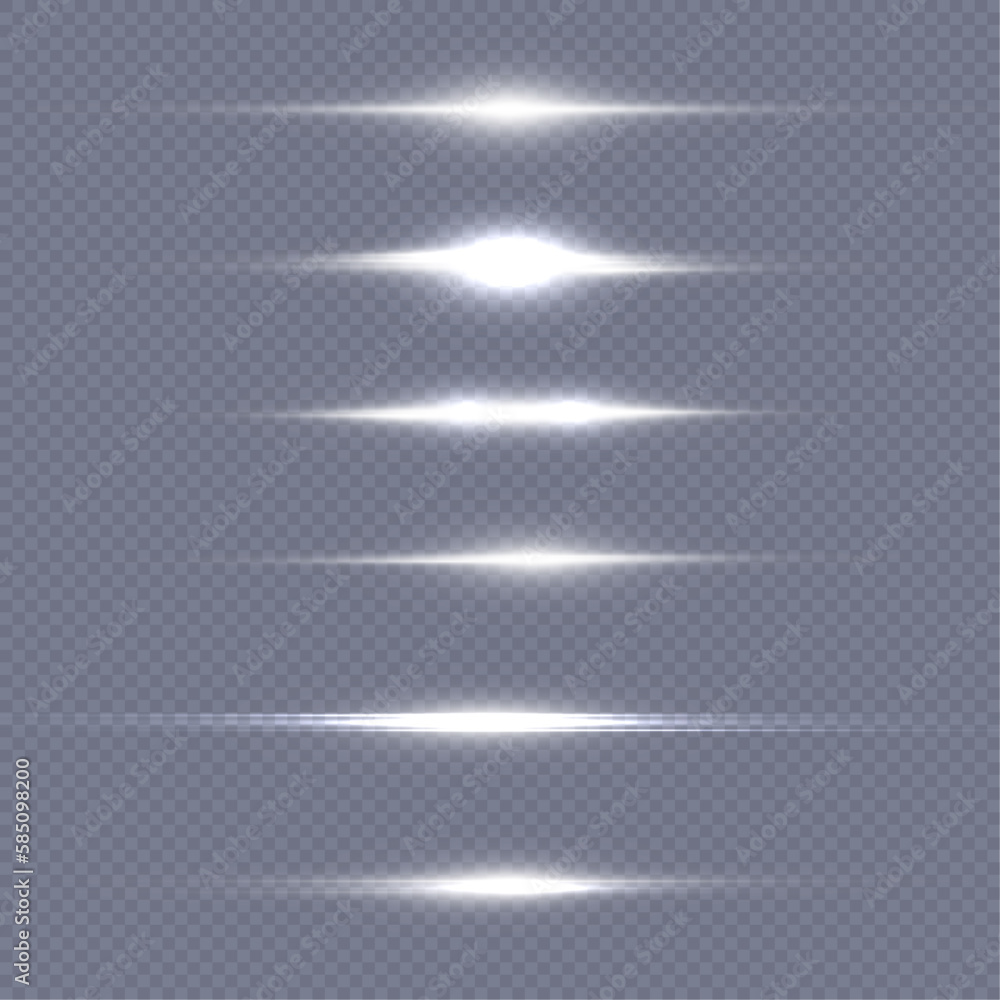 Poster vector illustration in white color. light effect. abstract laser beams of light. chaotic neon rays o