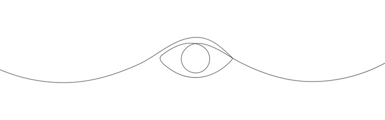 Single continuous one line art eye. design sketch outline drawing vector illustration