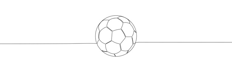 Football or soccer vector . Football sport event. One continuous line drawing.