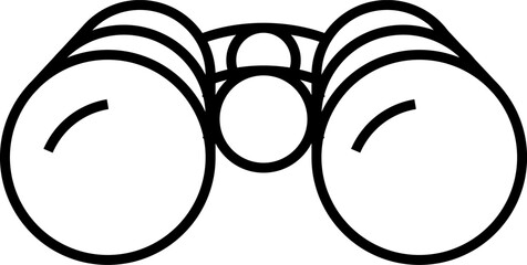 Linear vector icon of a binoculars as a vision concept