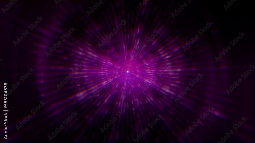 Poster abstract creative loop glow pink purple radial tunnel shine rays flare light spin rotation for techn