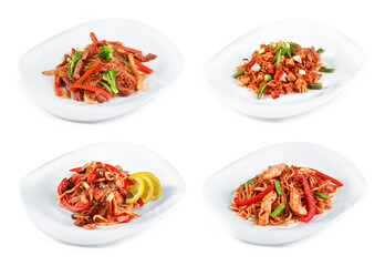 Thai food with noodles and vegetables