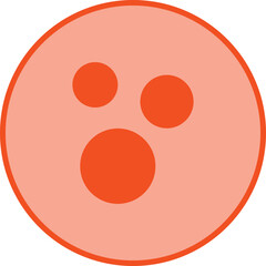 Fototapeta premium round icon on transparent background, orange logo for any company