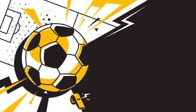 Fototapeta Soccer abstract background design. Vector illustration of sports concept.