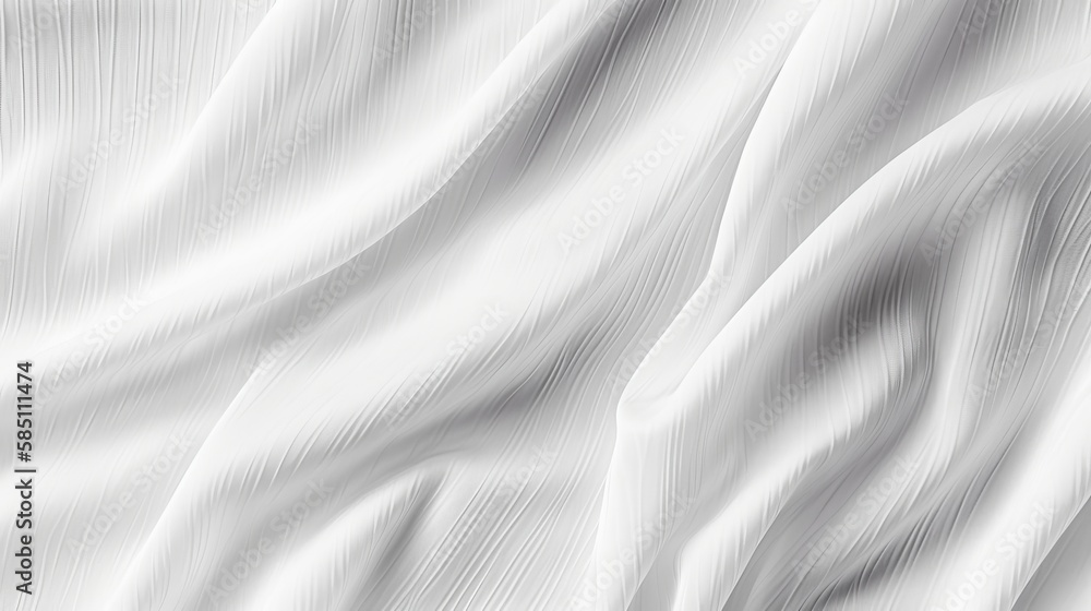 Poster white background with fabric texture white textile. ai generative.