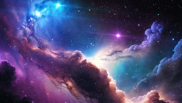 Besutiful nebula in the universe in 4K