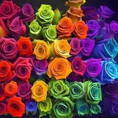 Colourful roses