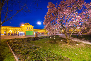 Obraz premium King Tomislav square in Zagreb evening view