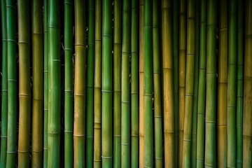 Bamboo fence background, generative ai