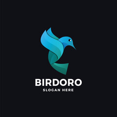 Bird Gradient Logo Vector Icon Illustration