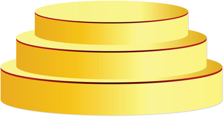 Gold Gradient Podium Design Vector Illustration