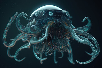 Space squid. created using Generative Ai