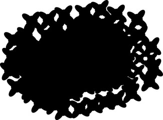 Brush stroke abstract shape, vector