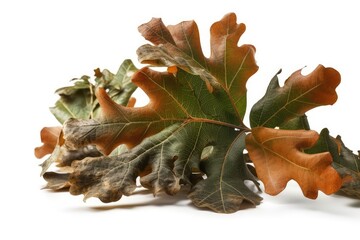 Fototapeta premium oak leaves and acorns isolated