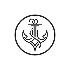 Anchor logo icon boat ship marine navy