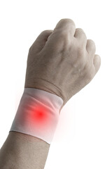 湿布した手首のイメージ