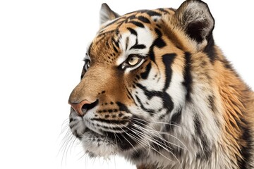 Fototapeta na wymiar white bengal tiger isolated on white