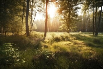 Obraz premium morning in the forest