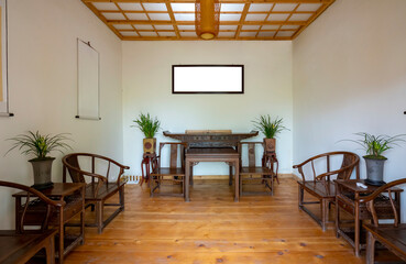 Japanese decoration style teahouse, tea ceremony