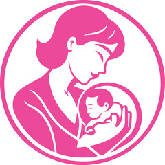 Mother and Baby Branding Logo