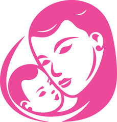 Mother and Baby Branding Logo