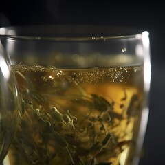 health and welness is represented by a close up of a herbal green tea