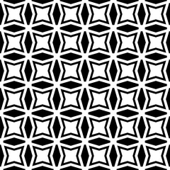 Fototapeta premium Abstract seamless pattern. Black quadrilateral on white background. Vector illustration