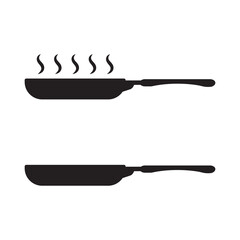 Frying pan icon. Frying pan vector sign.