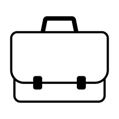 Briefcase icon. Business bag icon. Suitcase, portfolio symbol, linear style pictogram isolated on white.