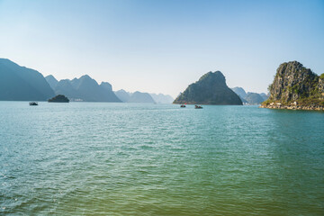 Fototapeta premium Scenery of Quyang Lake.Jingxi, Baise, Guangxi, China