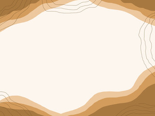 Fototapeta na wymiar Abstract shape minimalist background brown theme