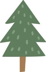 Tree Illustration Decoration Elements In Cartoon Style