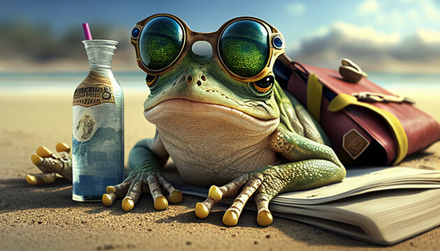 Unwind with a Relaxing Vacation Discover the Charm of Frogs in Nature
Unleash your wanderlust with our collection of "Frog in Vacation" illustrations on Adobe Stock. Immerse yourself in a world of tro