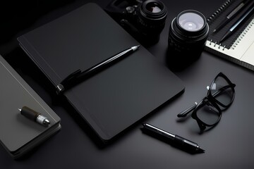 ﻿A black box with a pen and a black case with a black case - Generative AI