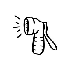 Sprinkler for watering plants. Vector illustration in doodle style isolated on white