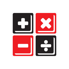 Fototapeta premium Calcuolator logo icon,illustration design template